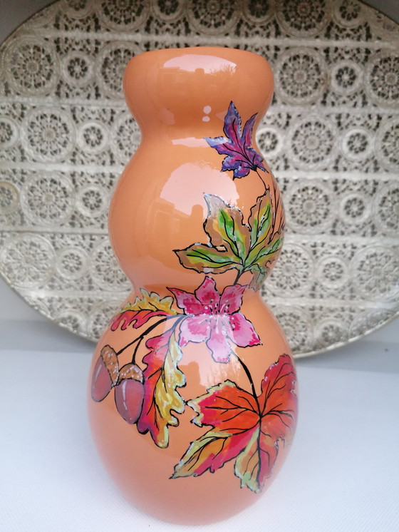 Image 1 of Hand-painted /Drawn Vase, Artist Evalien Ritmeester