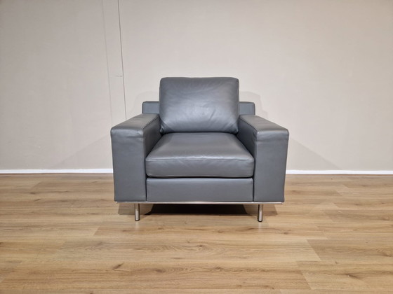 Image 1 of Musa Italia Canapé 3 places +2 fauteuils cuir gris design