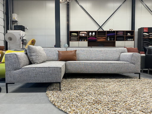 Design on Stock Bloq Canapé d'angle Stanton Brown White with Cushion