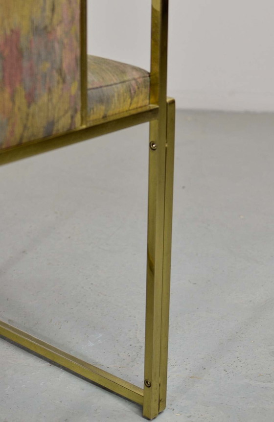 Image 1 of Belgo Chrome Luxurious Brass Dining Chairs, Set of 6. Belgium, 1970s.