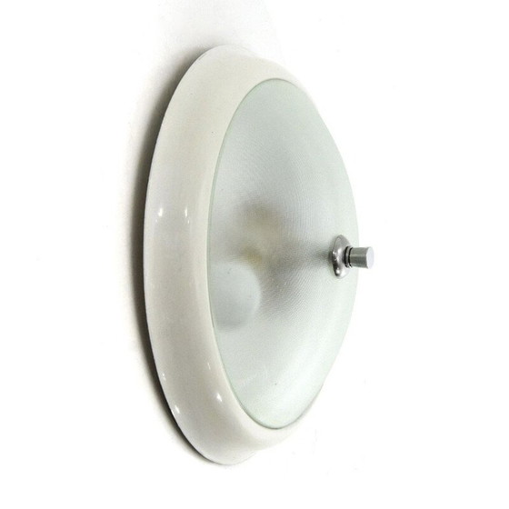 Image 1 of Vintage ceiling lamp in molded glass, Italy 1940