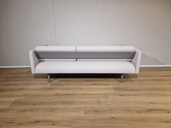 Image 1 of 2x Montis Refurbished 3 seater Sofas White Fabric Design