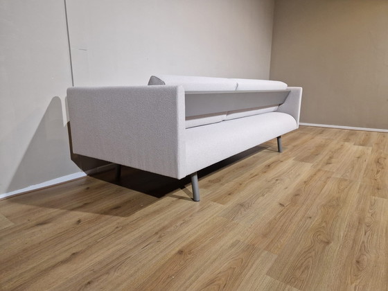 Image 1 of 2x Montis Refurbished 3 seater Sofas White Fabric Design