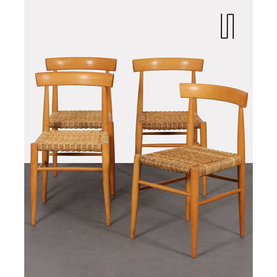 Image 1 of Set of 4 vintage wooden chairs by Krasna Jizba, Czechoslovakia 1960s