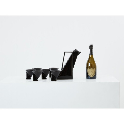 Vintage ceramic coffee service by Pierre Casenove for Studio Salins, 1980