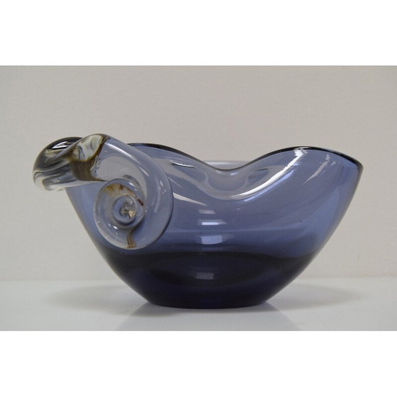 Image 1 of Mid-century ashtray in metallurgical glass by Glasswork Novy Bor, Czechoslovakia 1960s