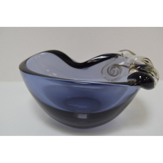 Image 1 of Mid-century ashtray in metallurgical glass by Glasswork Novy Bor, Czechoslovakia 1960s