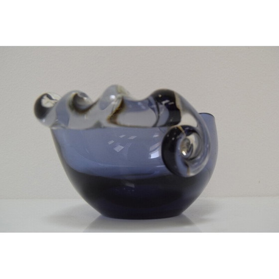 Image 1 of Mid-century ashtray in metallurgical glass by Glasswork Novy Bor, Czechoslovakia 1960s
