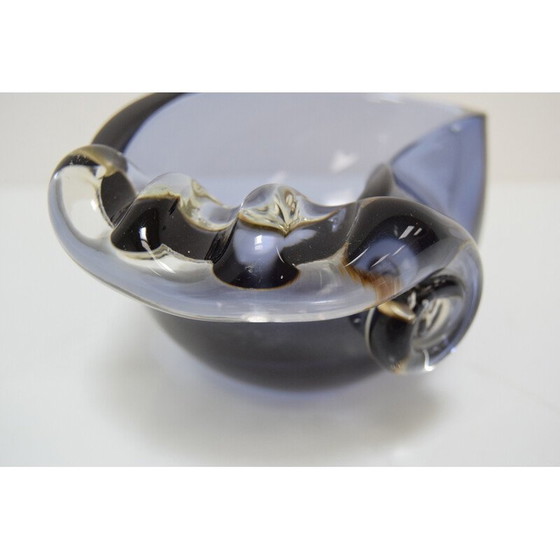 Image 1 of Mid-century ashtray in metallurgical glass by Glasswork Novy Bor, Czechoslovakia 1960s