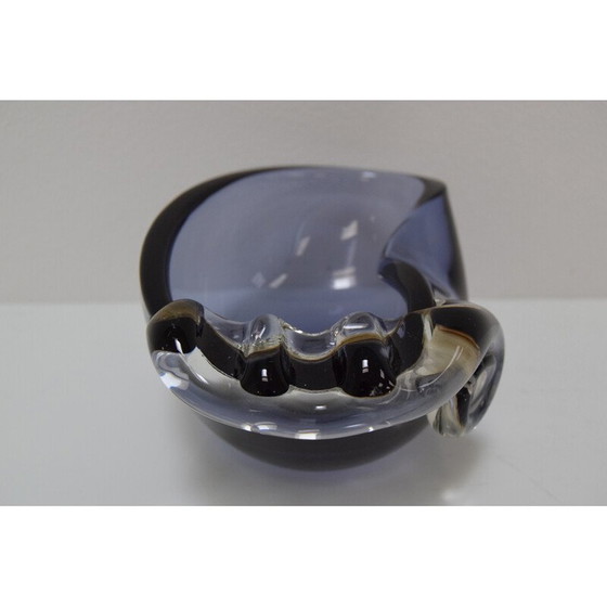Image 1 of Mid-century ashtray in metallurgical glass by Glasswork Novy Bor, Czechoslovakia 1960s