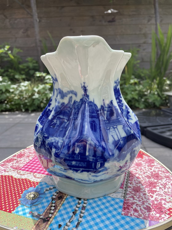 Image 1 of Blue vase Victoria Ware