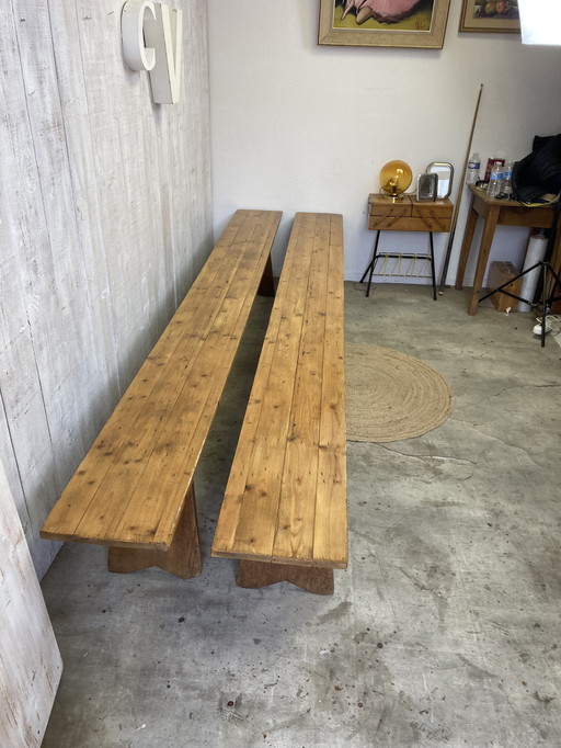 Pair Of Farm Benches 3 Meters