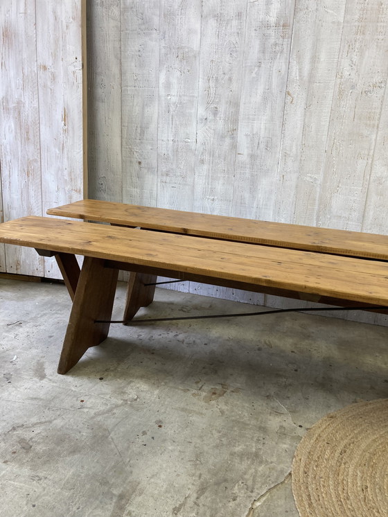 Image 1 of Pair Of Farm Benches 3 Meters