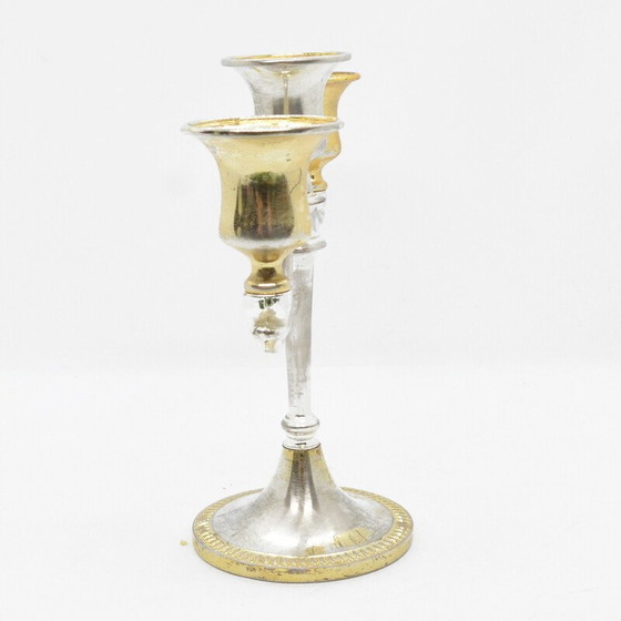 Image 1 of Vintage three-branched plated candlestick