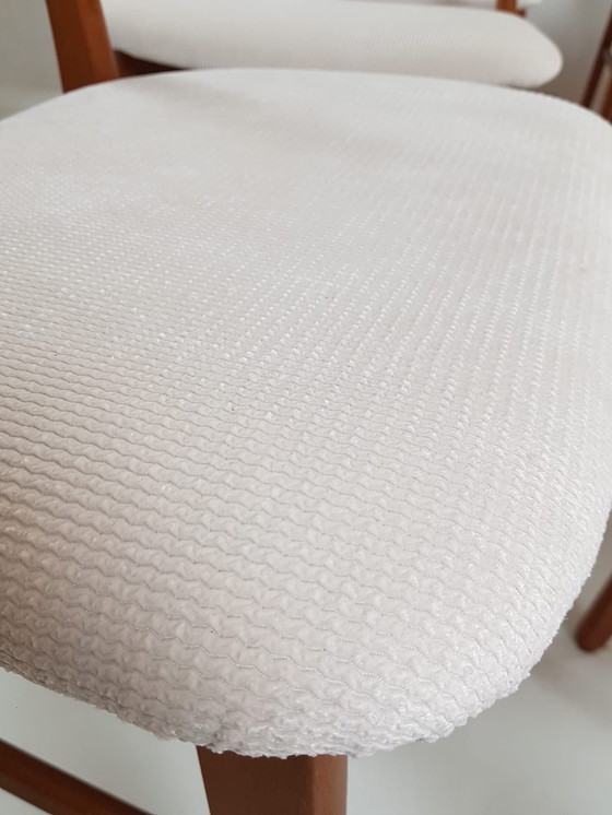 Image 1 of 8 Danish vintage farstrup chairs | newly upholstered off-white