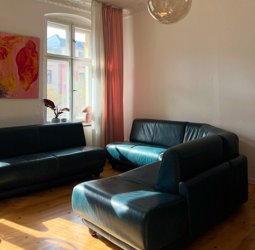 Vintage Laauser leather modular couch