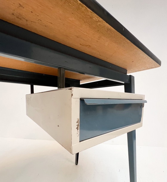 Image 1 of Industrial Metal Marko Desk, 1960'S