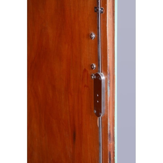 Image 1 of Vintage turquoise Bauhaus three door cabinet by Vichr, Czech 1930