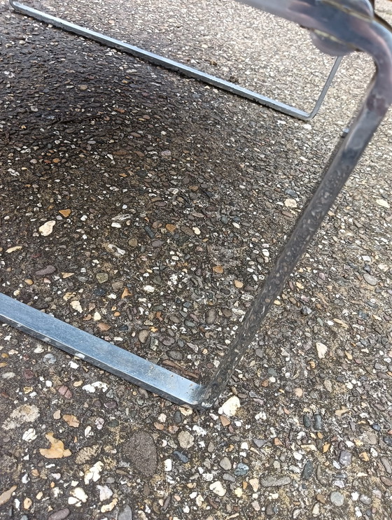 Image 1 of Tavolino da caffè vintage cromato e palissandro 