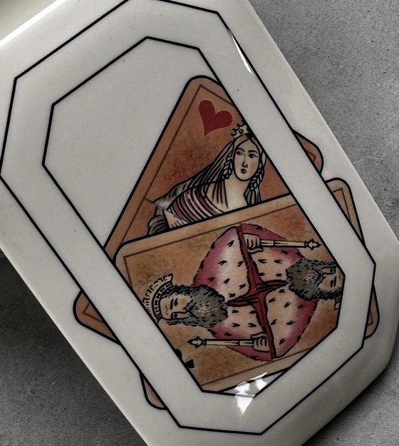 Image 1 of Rare Bonbonnière Villeroy&Boch 'Queen Of Spades'