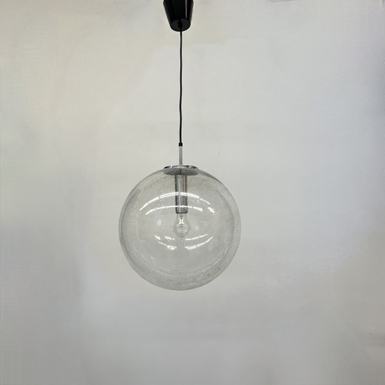 Image 1 of Large Limburg Glashütte hanging lamp globe 1970s Germany