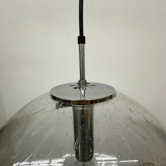 Image 1 of Large Limburg Glashütte hanging lamp globe 1970s Germany