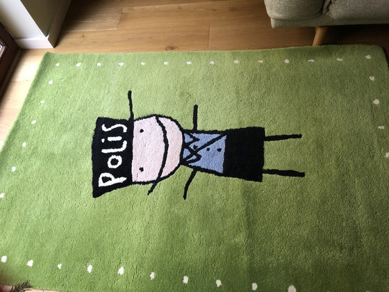 Image 1 of Wool carpet for a kid’s room with a policeman