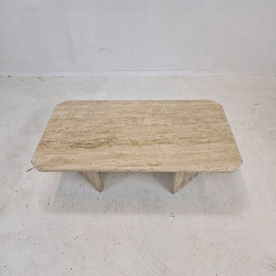 Image 1 of Italian vintage travertine coffee table