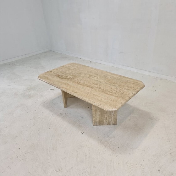 Image 1 of Italian vintage travertine coffee table