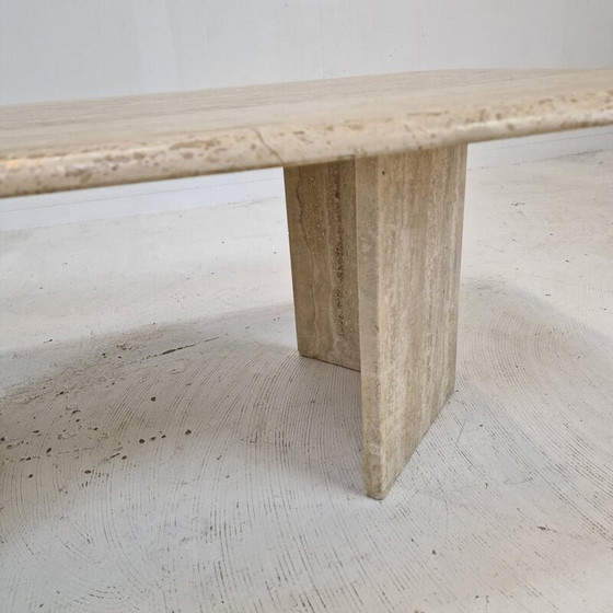 Image 1 of Italian vintage travertine coffee table