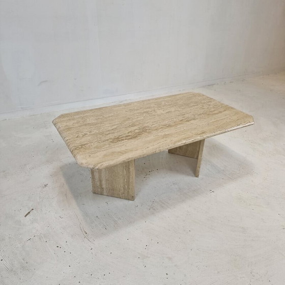 Image 1 of Italian vintage travertine coffee table