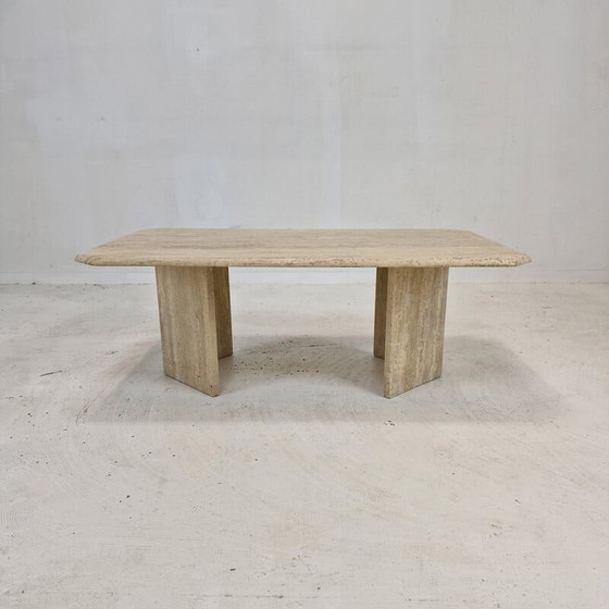 Image 1 of Italian vintage travertine coffee table