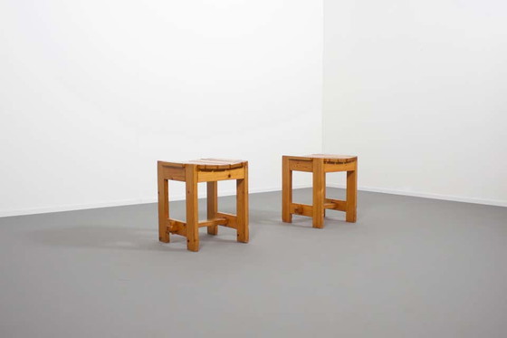 Image 1 of 2x Slat Stools