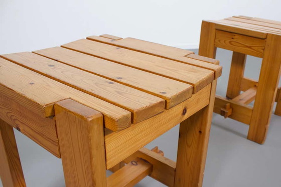 Image 1 of 2x Slat Stools