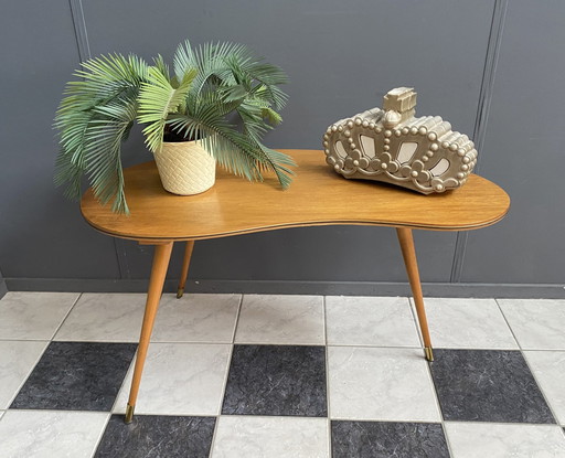 Wood Kidney Shape Table 1960S