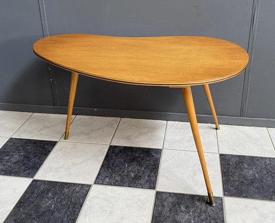 Image 1 of Wood Kidney Shape Table 1960S