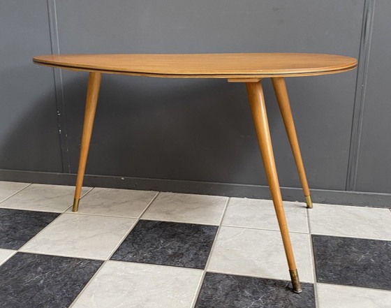 Image 1 of Wood Kidney Shape Table 1960S