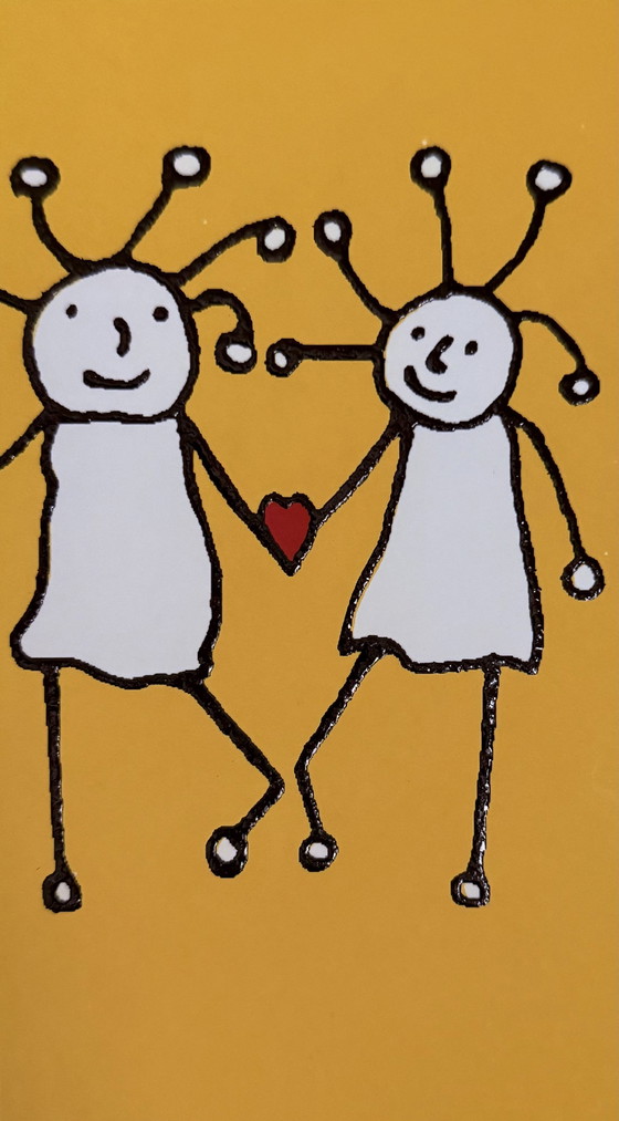 Image 1 of Paul Kostabi: "Famiglia Sprkl". Firmato a mano, numerato. 