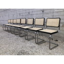 Set di 8 sedie vintage Breuer b32, nere