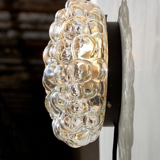 Image 1 of Vintage bubbled glass wall lamp by Helena Tynell for Limburg, 1960