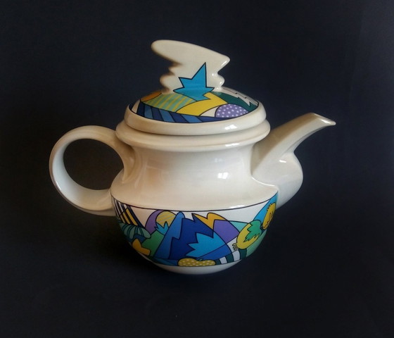 Image 1 of Dorothy Hafner Pop-Art/Postmodern Teapot Rosenthal Studio Line 1980'S