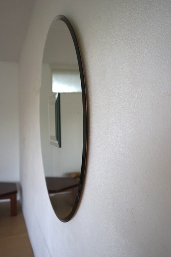 Image 1 of Round Mirror from Deknudt, Belgium. 1980s