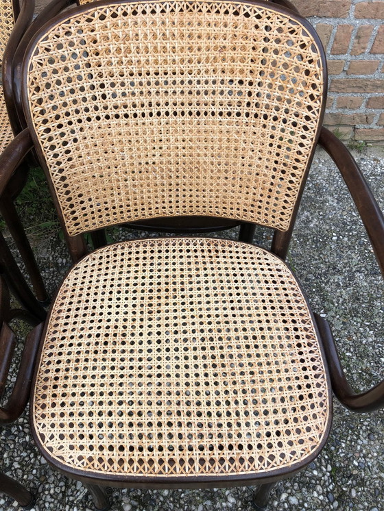 Image 1 of 4x Rattan Dining Chairs With Armrests