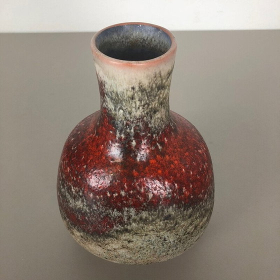 Image 1 of Vaso in ceramica colorata astratta vintage di Karlsruher Majolika, Germania 1950