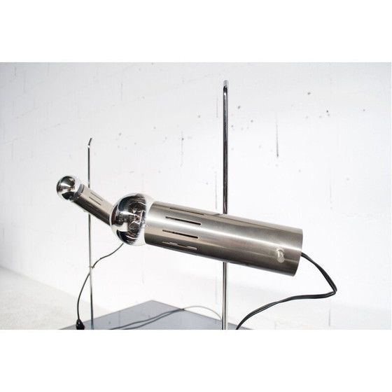 Image 1 of Pair of vintage lamps model A4 in steel and marble by Alain Richard, 1950