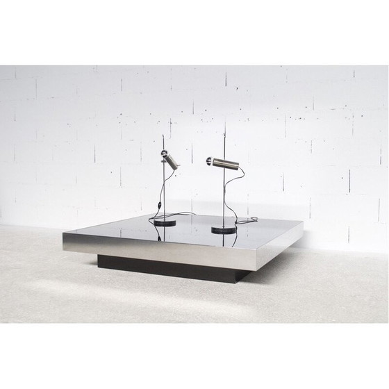 Image 1 of Pair of vintage lamps model A4 in steel and marble by Alain Richard, 1950