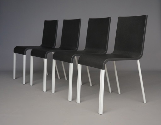 03 Dining Chairs By Maarten Van Severen For Vitra. Set Of 4