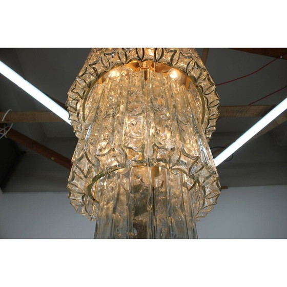 Image 1 of Vintage glass chandelier, Austria 1960