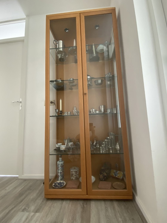 Image 1 of Leolux Light Oak Display Cabinet