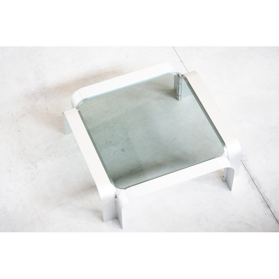 Image 1 of Vintage Space Age brushed aluminum coffee table, Germany 1970